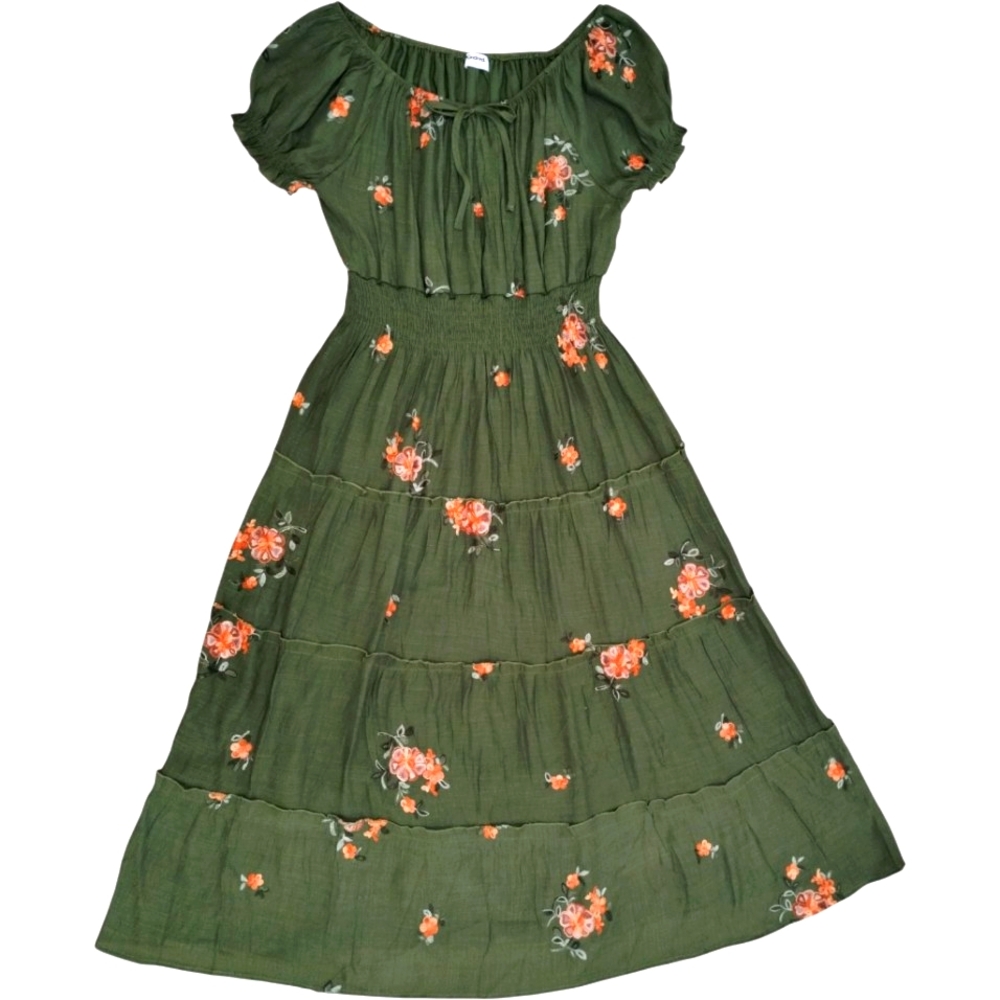Anthropologie Kindred Embroidered Plus Size Off Shoulder Dress